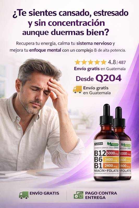 Nusava Vitamin B Complex™ | Fuerza, Resistencia y Bienestar Diario