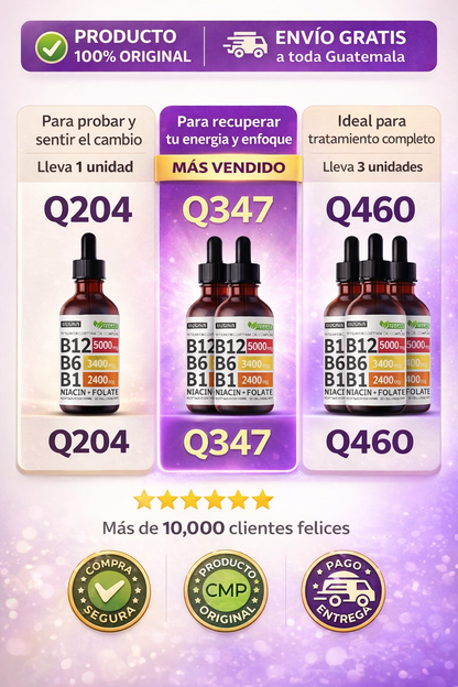 Nusava Vitamin B Complex™ | Fuerza, Resistencia y Bienestar Diario